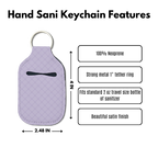 Lavender Plaid Hand Sanitizer Keychain