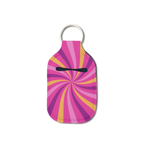 Pink Starburst Hand Sanitizer Keychain