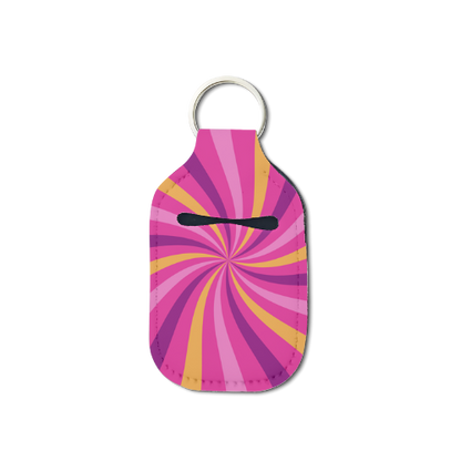 Pink Starburst Hand Sanitizer Keychain