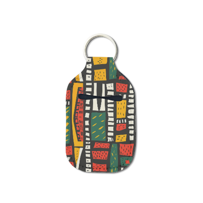 Mudcloth Hand Sanitizer Keychain