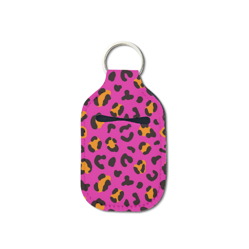 Leopard Life Hand Sanitizer Keychain