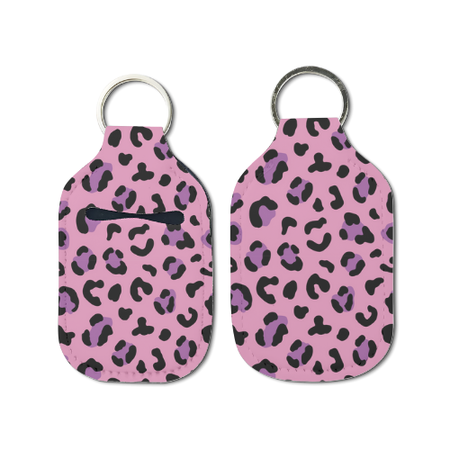 Leopard Life Hand Sanitizer Keychain