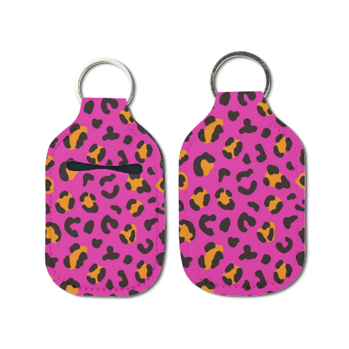 Leopard Life Hand Sanitizer Keychain