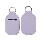 Lavender Plaid Hand Sanitizer Keychain