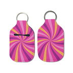 Pink Starburst Hand Sanitizer Keychain