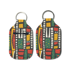 Mudcloth Hand Sanitizer Keychain