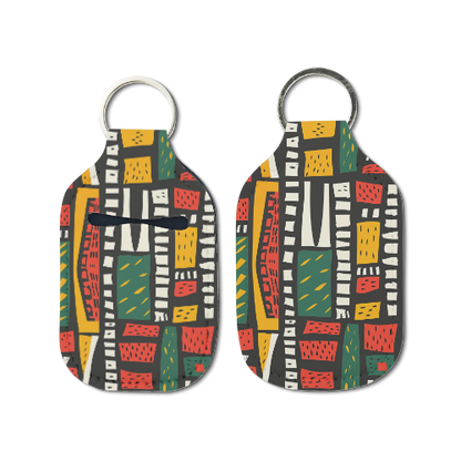 Mudcloth Hand Sanitizer Keychain