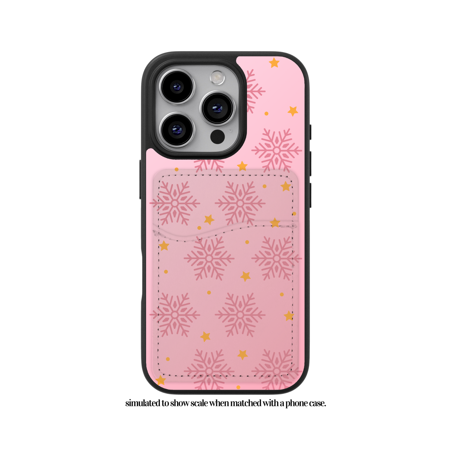 Pink Snowflake Case + Card Holder Bundle