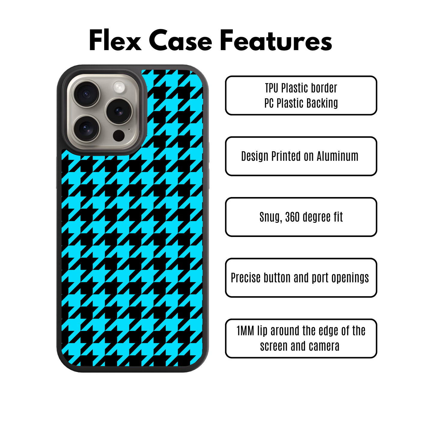 Neon Houndstooth Flex Phone Case