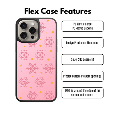 Pink Snowflake Case + Card Holder Bundle