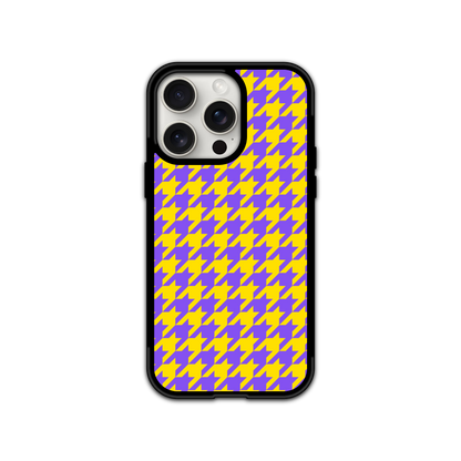 Colorblock Houndstooth Phone Case