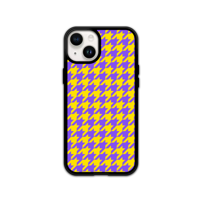 Colorblock Houndstooth Phone Case