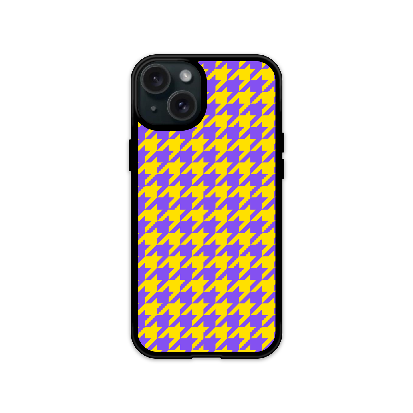 Colorblock Houndstooth Phone Case