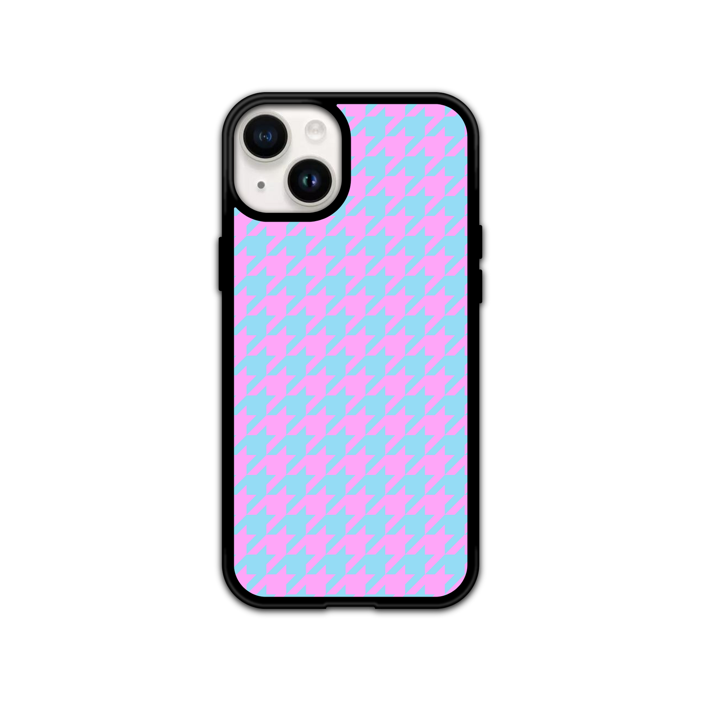 Colorblock Houndstooth Phone Case