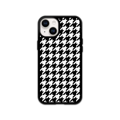 Colorblock Houndstooth Phone Case