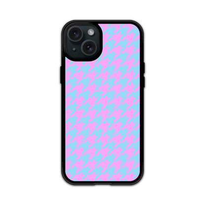 Colorblock Houndstooth Phone Case