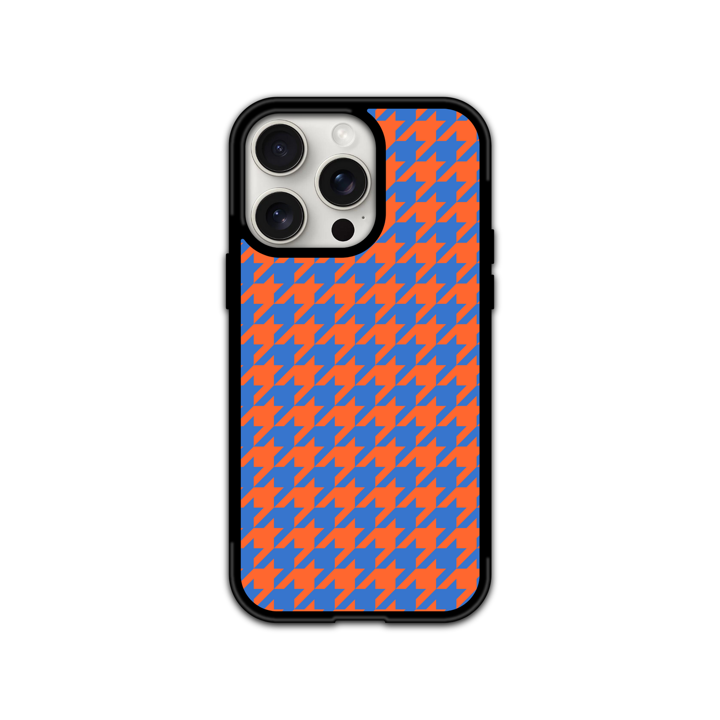 Colorblock Houndstooth Phone Case