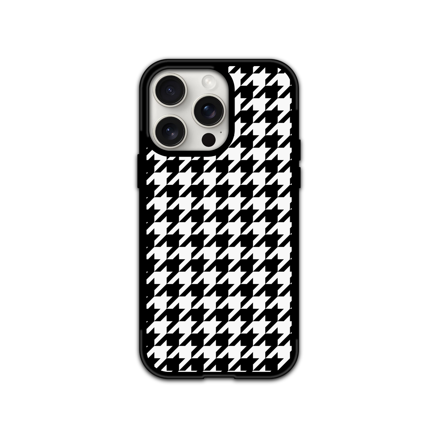 Colorblock Houndstooth Phone Case