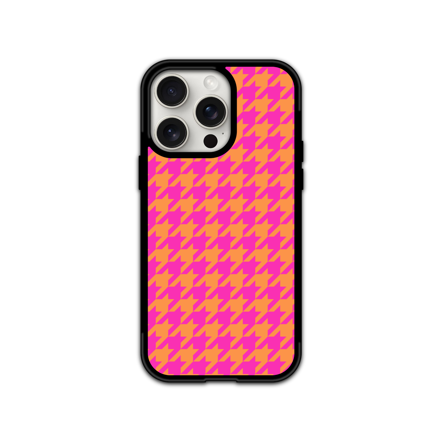 Colorblock Houndstooth Phone Case