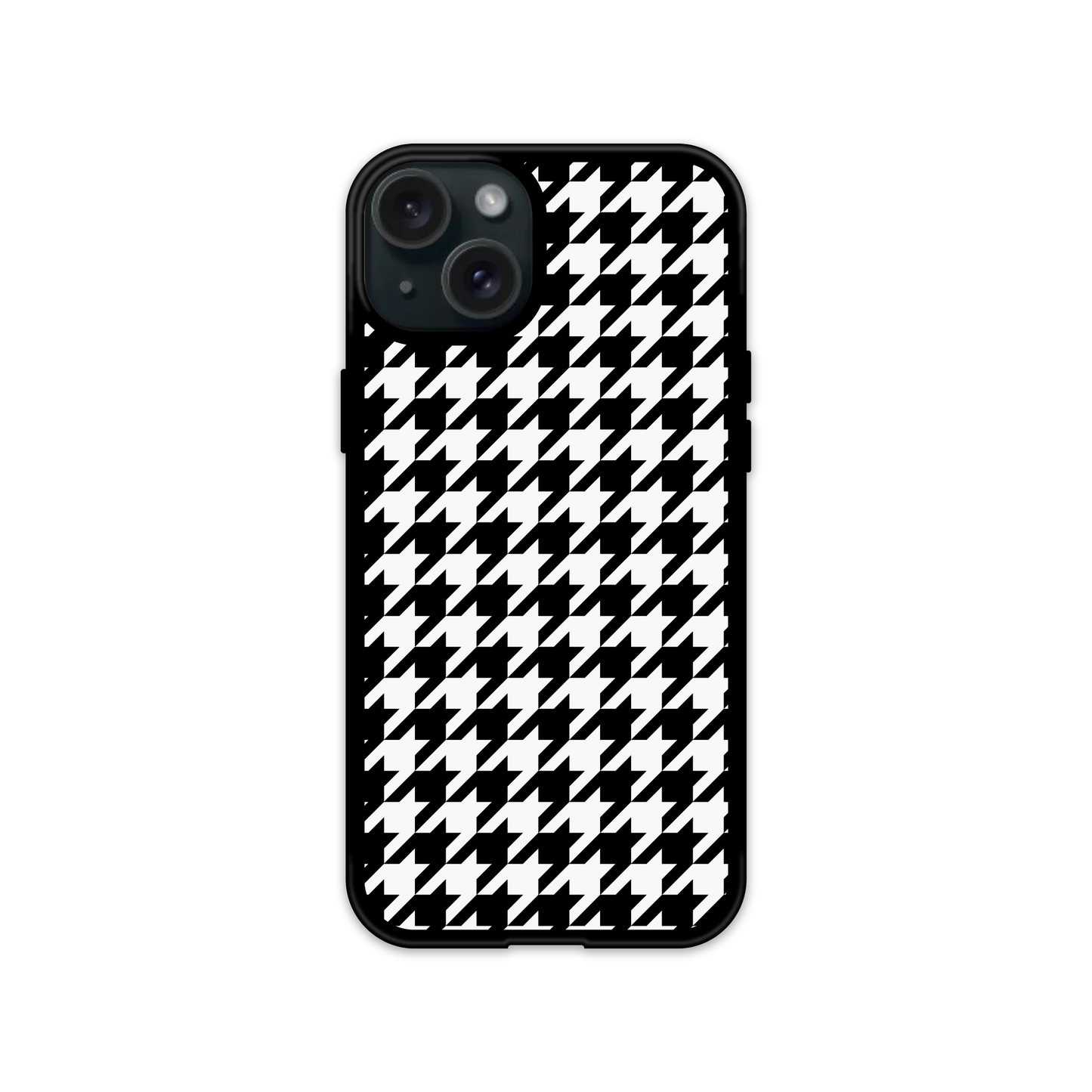 Colorblock Houndstooth Phone Case