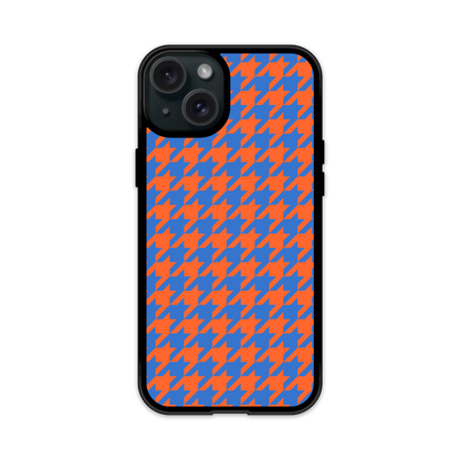 Colorblock Houndstooth Phone Case