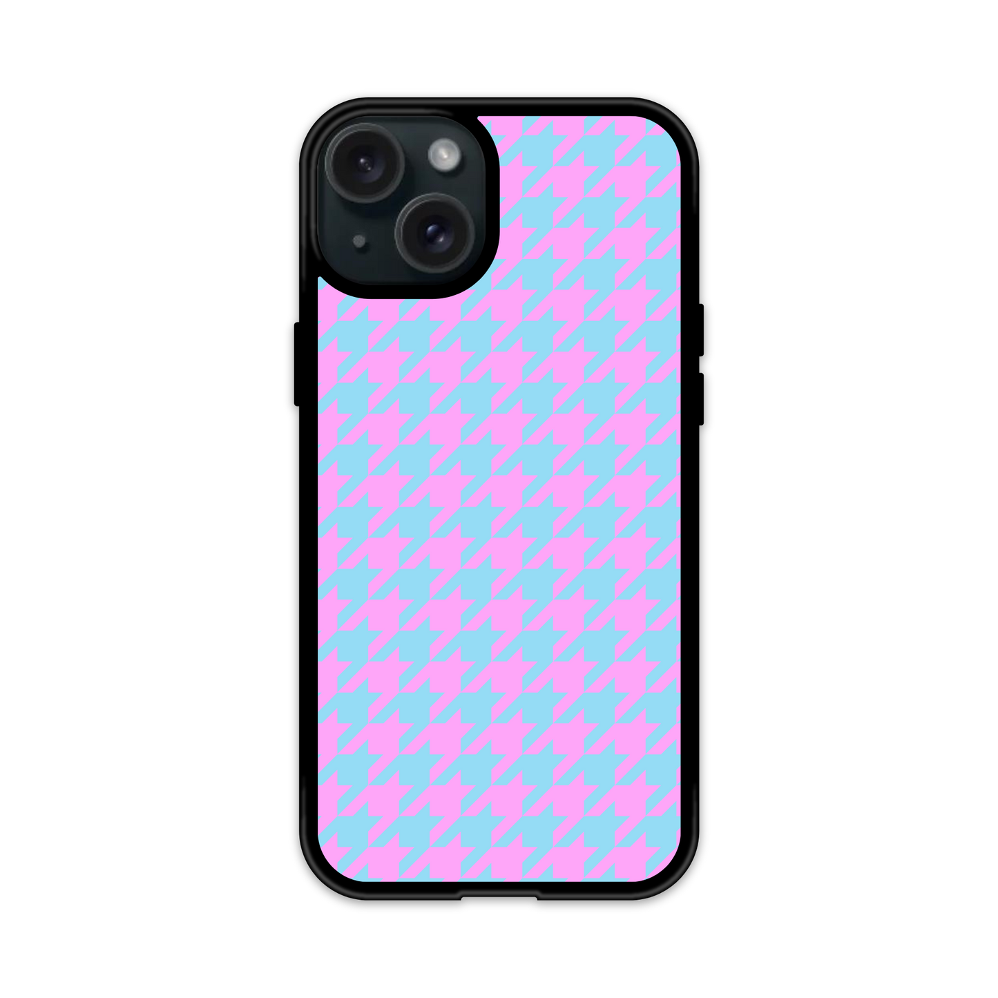 Colorblock Houndstooth Phone Case