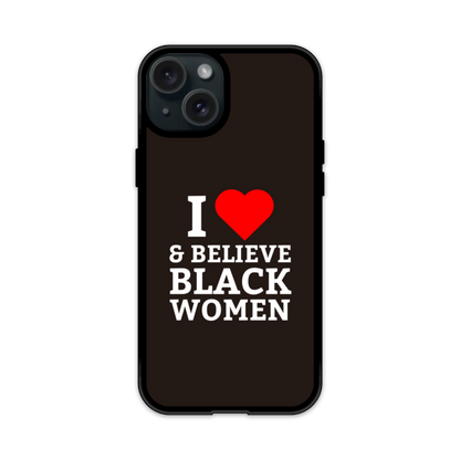 I HEART & Believe Black Women Flex Phone Case