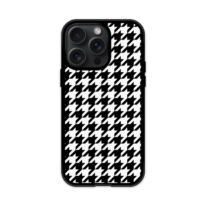 Colorblock Houndstooth Phone Case