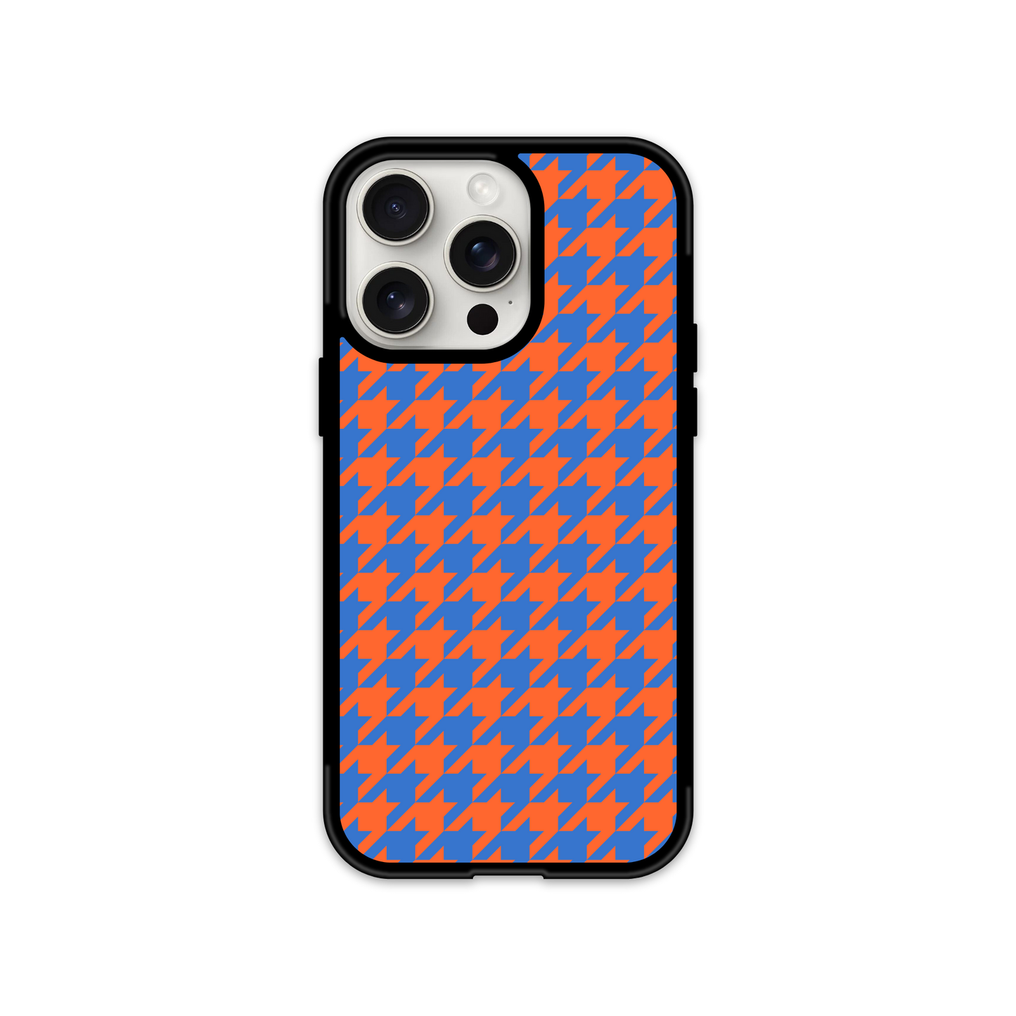 Colorblock Houndstooth Phone Case