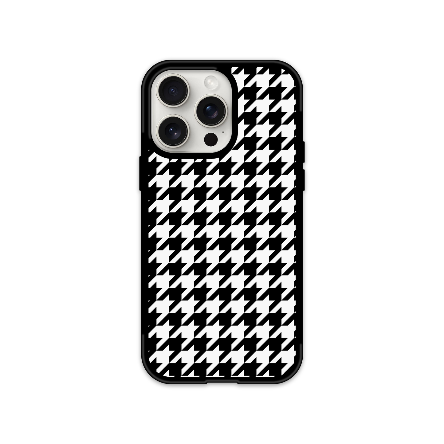 Colorblock Houndstooth Phone Case