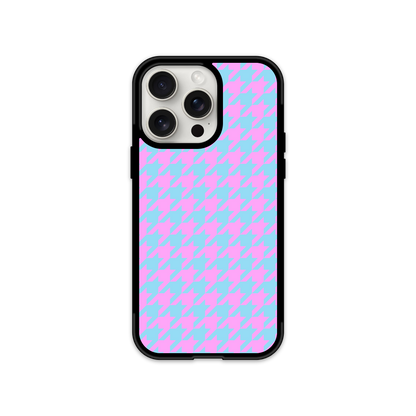 Colorblock Houndstooth Phone Case