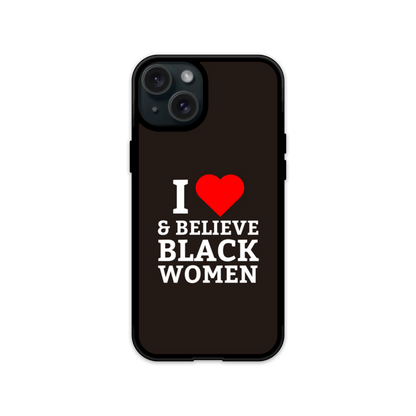 I HEART & Believe Black Women Flex Phone Case