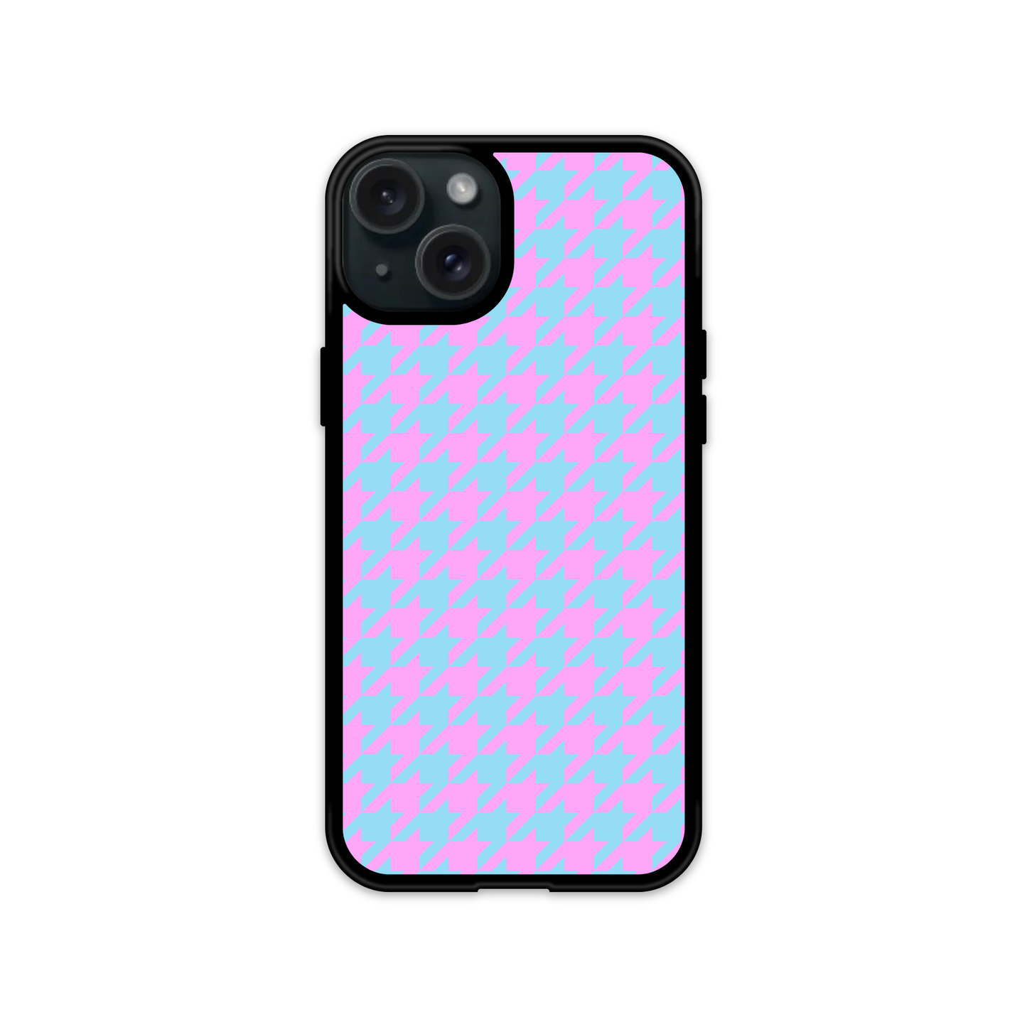 Colorblock Houndstooth Phone Case