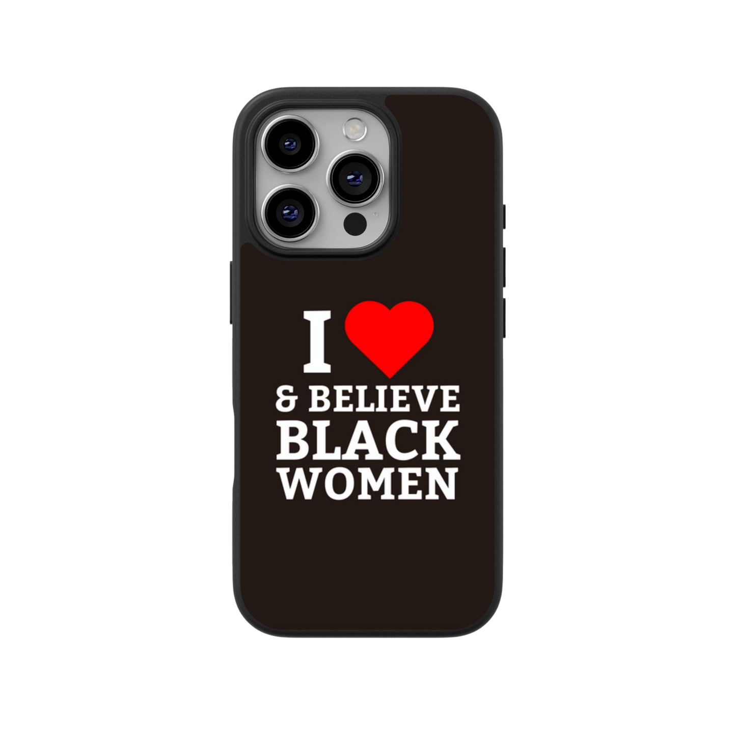 I HEART & Believe Black Women Flex Phone Case