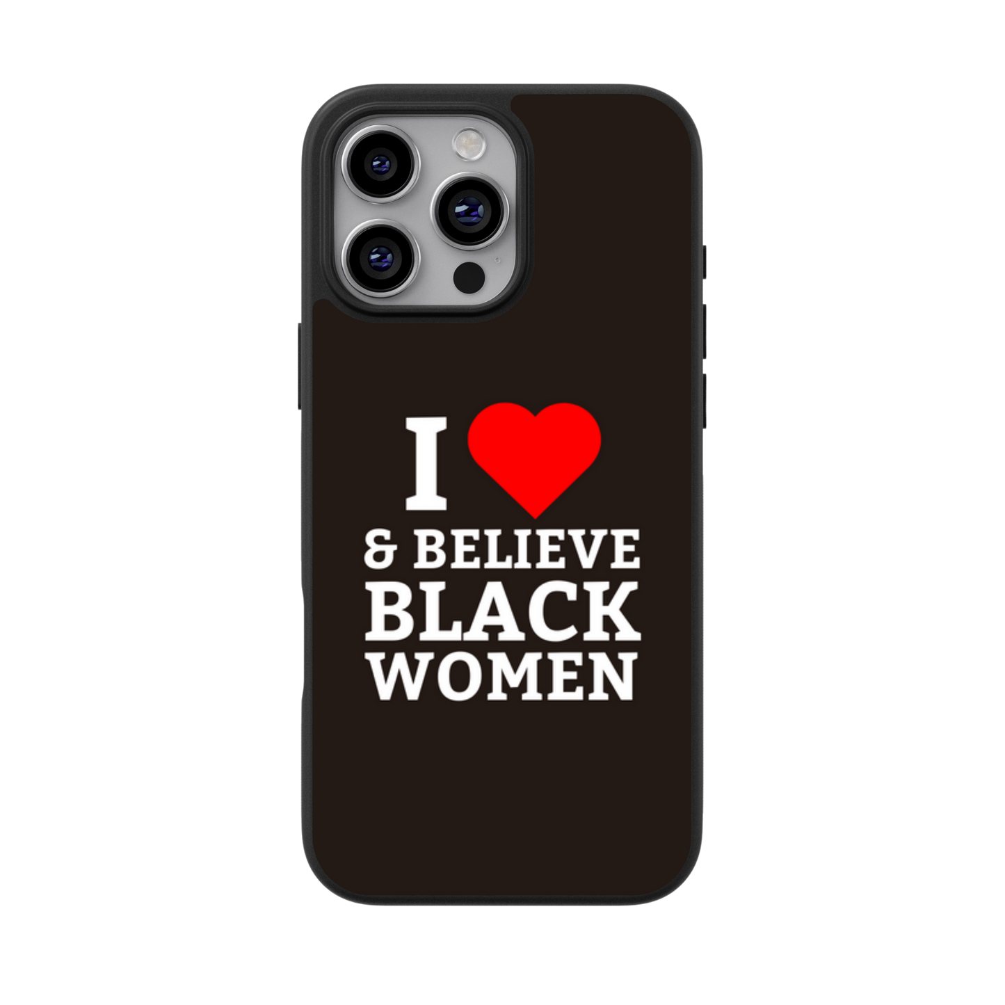 I HEART & Believe Black Women Flex Phone Case