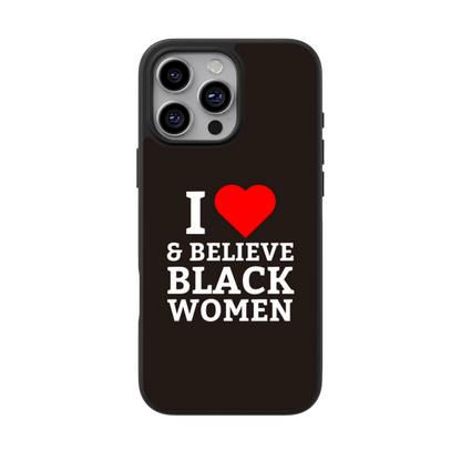 I HEART & Believe Black Women Flex Phone Case