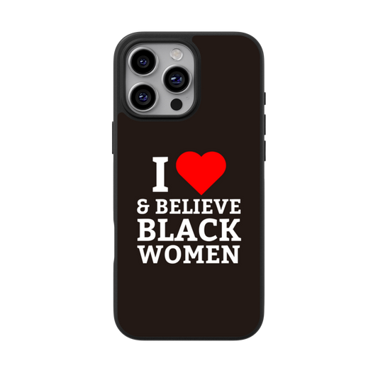 I HEART & Believe Black Women Flex Phone Case