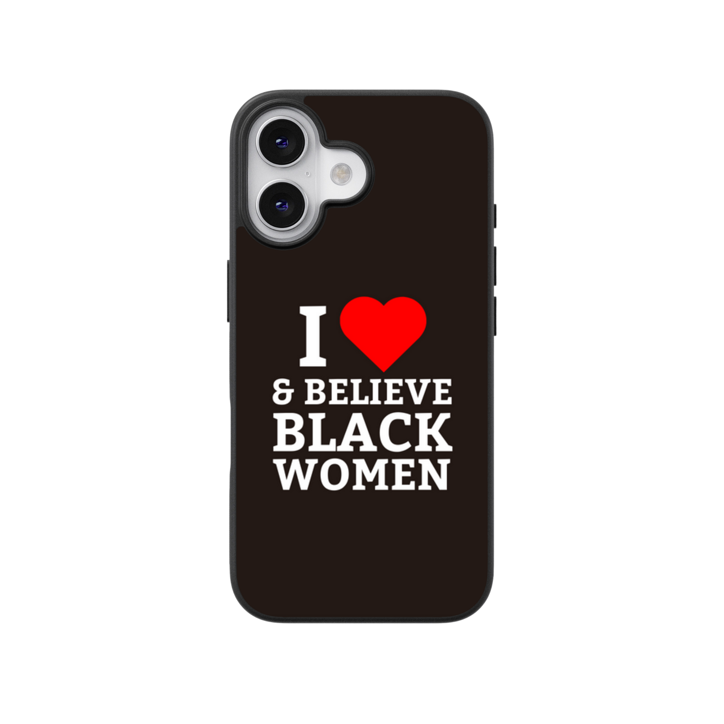 I HEART & Believe Black Women Flex Phone Case