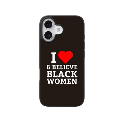 I HEART & Believe Black Women Flex Phone Case