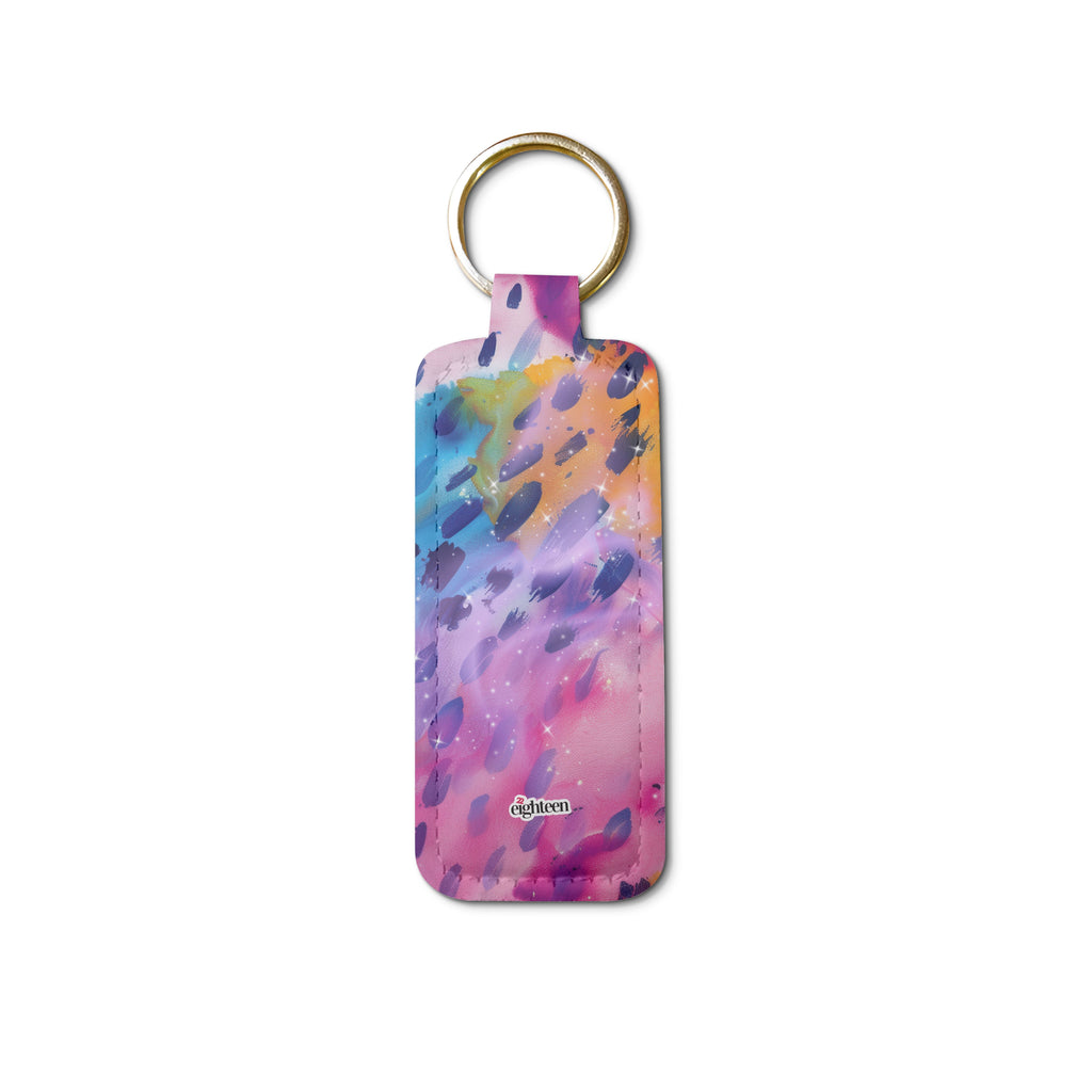 Nebula Glow Lip Balm Pouch Keychain