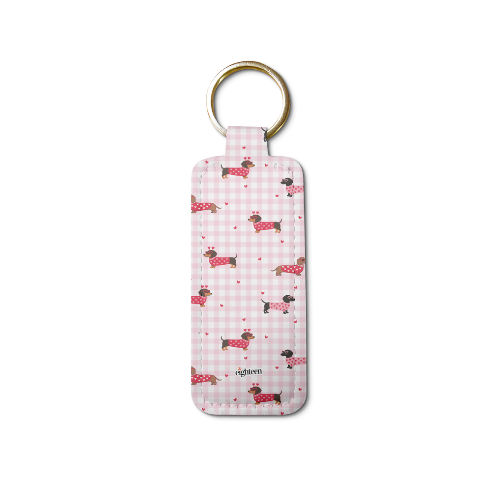 Puppy Love Lip Balm Pouch Keychain