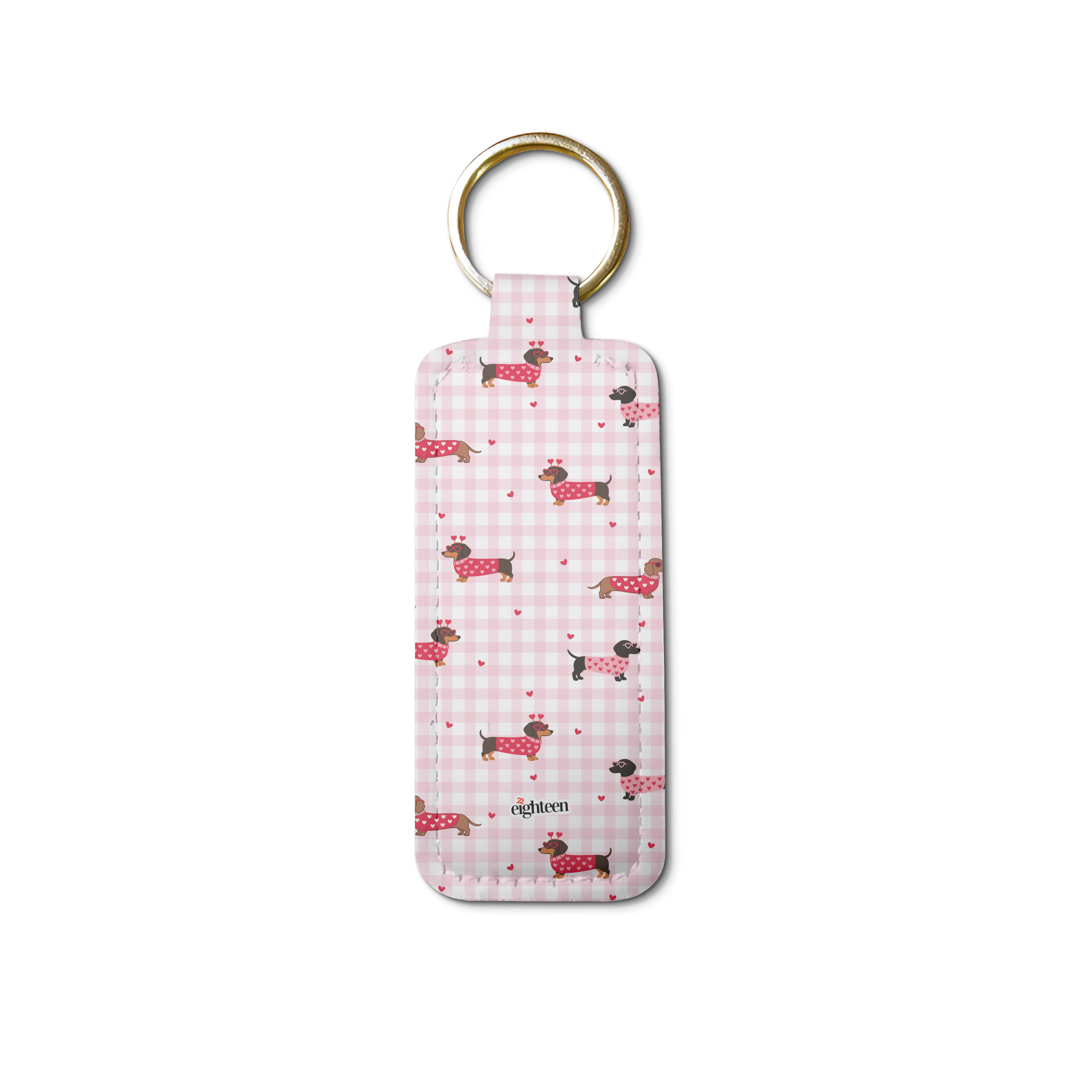 Puppy Love Lip Balm Pouch Keychain