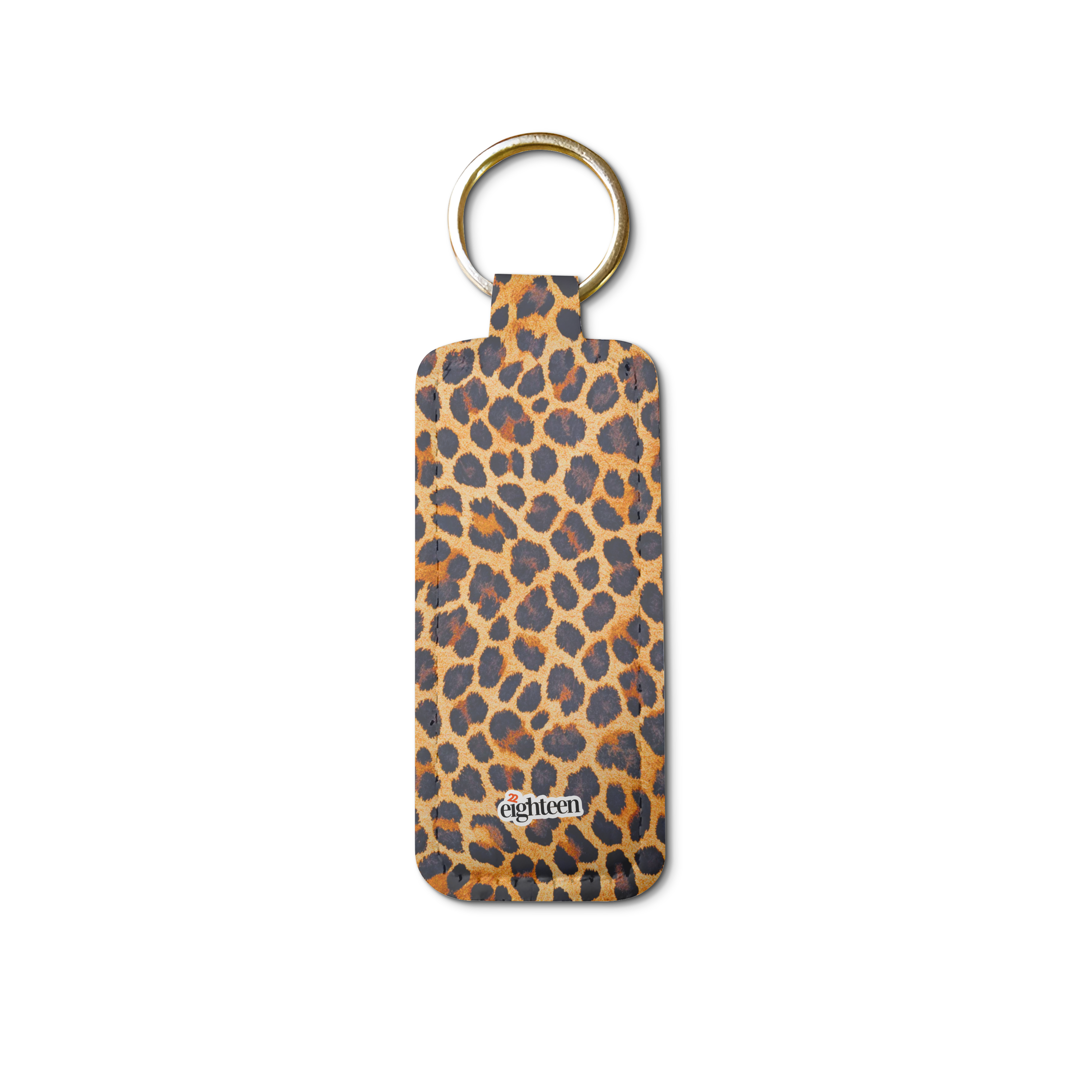 Lux Leopard Lip Balm Pouch Keychain