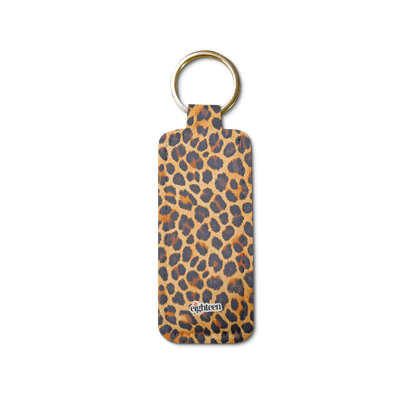 Lux Leopard Lip Balm Pouch Keychain