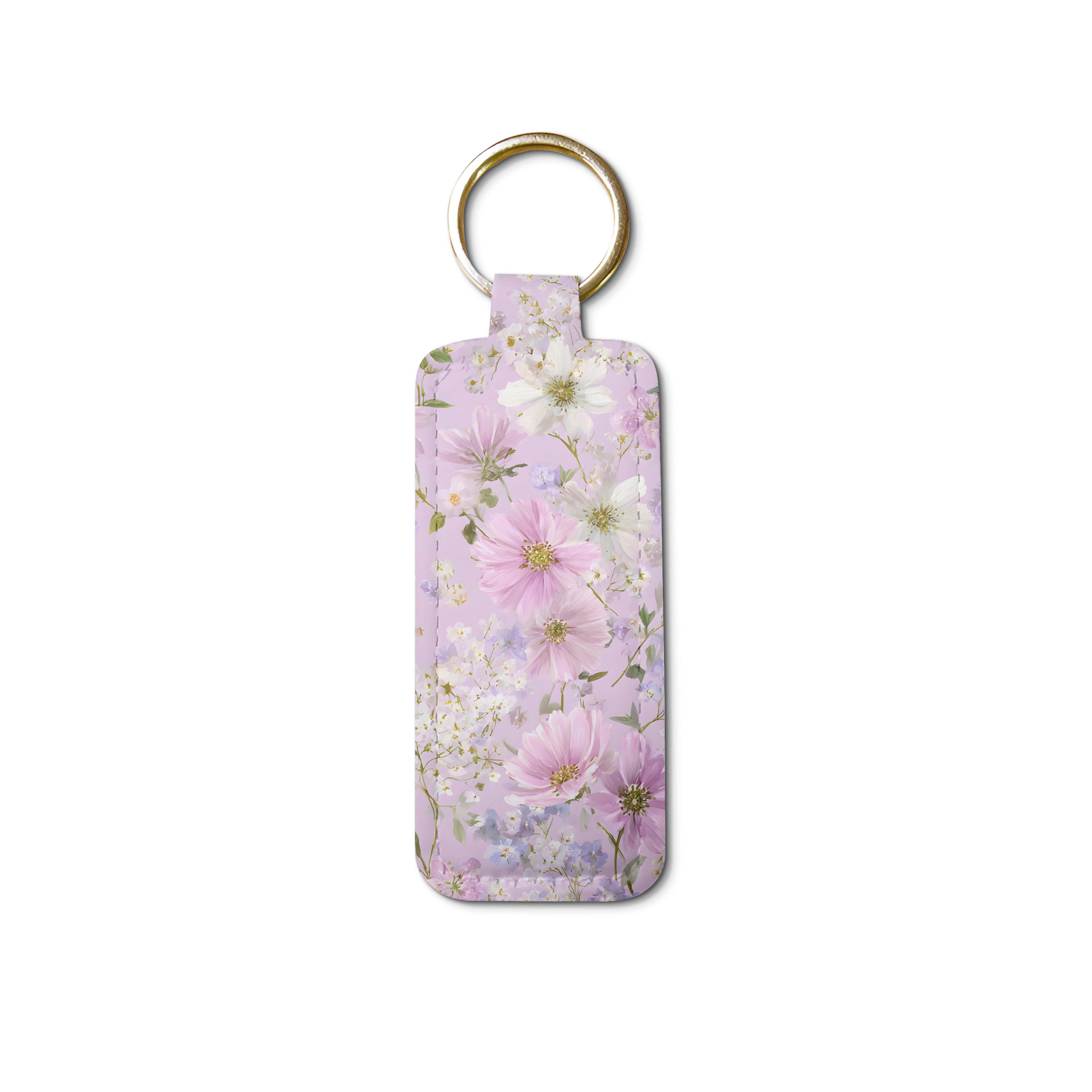 Lilac Whisper Lip Balm Pouch Keychain