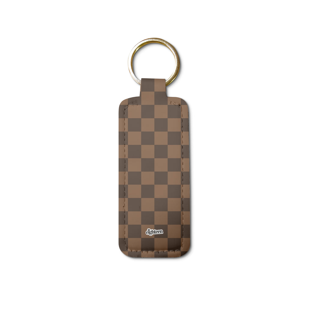 Chocolatte Check, Please! Lip Balm Pouch Keychain