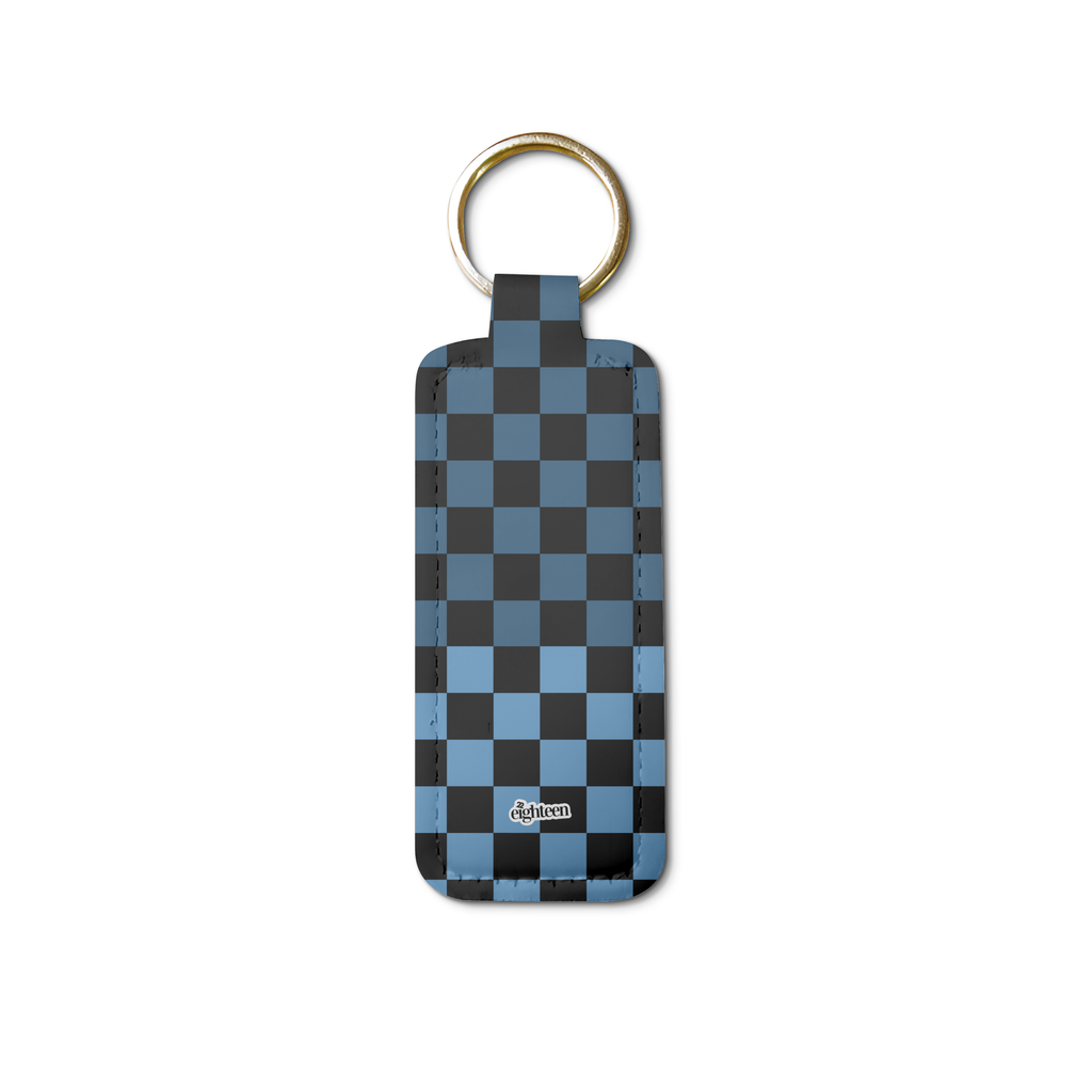 Split the Check Lip Balm Pouch Keychain