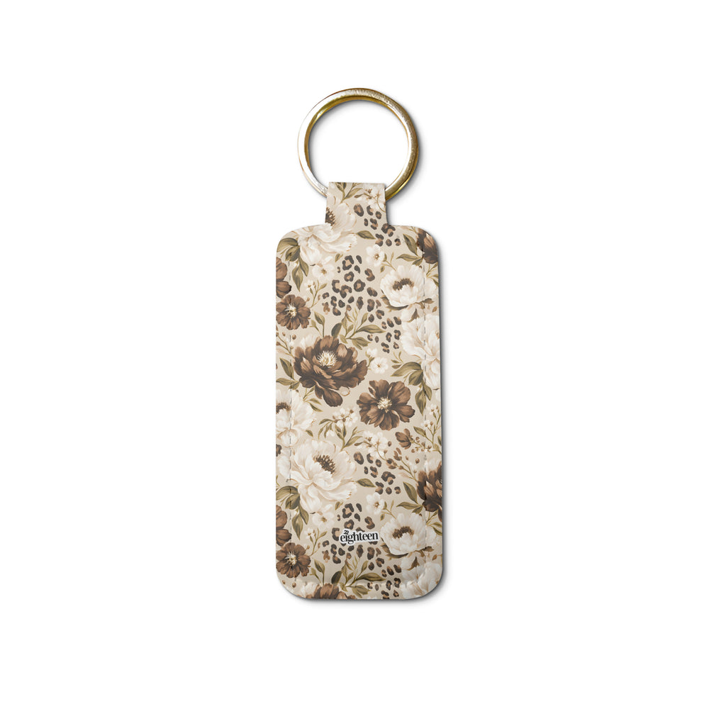 Cocoa Bloom Lip Balm Pouch Keychain