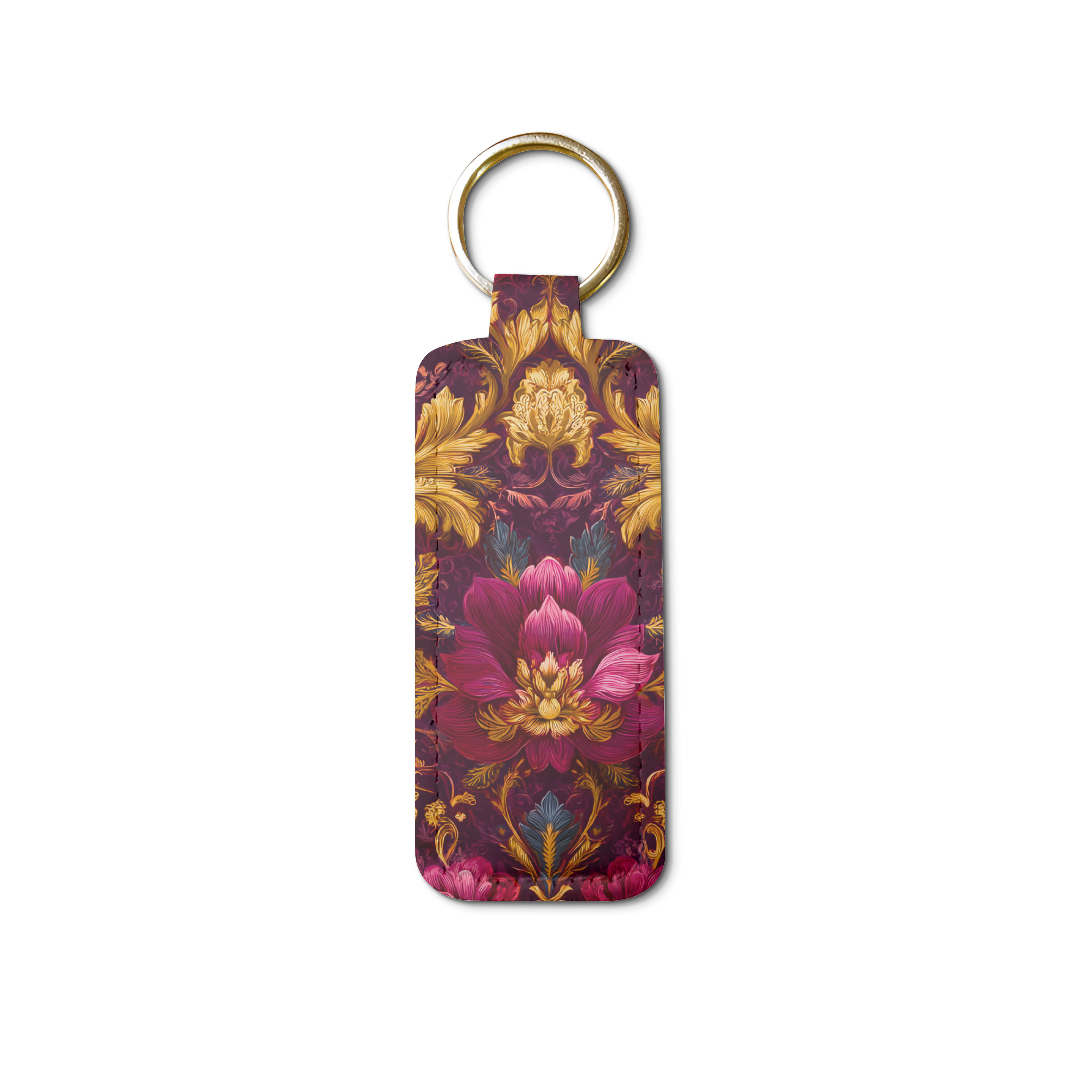 Gilded Dreams Lip Balm Pouch Keychain