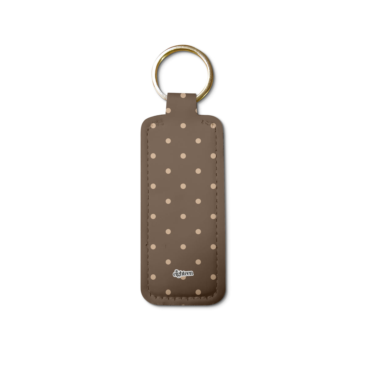 Dot Theory: Brownie Lip Balm Pouch Keychain